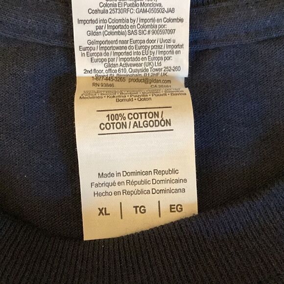 Gildan Warren Hayes Concert T-shirt in Navy Cotton with Short Sleeves. Size XL. - Picture 6 of 6